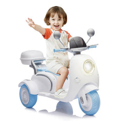 12V Two-Seater Kids Ride on Electric Motorcycle,Children'S Motorcycle，Player,Usb,Bluetooth, Light,Oversized Storage Box for Kids Aged 3-6.