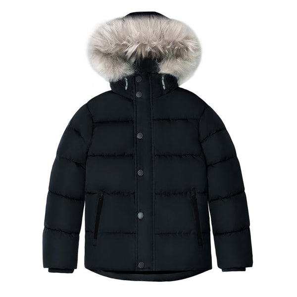 SOLOCOTE Boys Winter Coat Kids Heavyweight Sherpa Lined Jacket Cotton Windproof Anorak Jacket