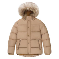 SOLOCOTE Boys Winter Coat Kids Heavyweight Sherpa Lined Jacket Cotton Windproof Anorak Jacket