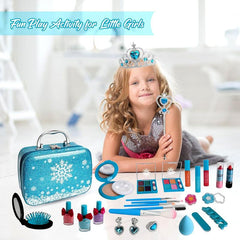 New Christmas Kids Makeup Kit for Girls, Kids Play Real Washable Makeup Kit Gift for Little Girls Dress up Set, Birthday ,New Year ,Thanksgiving