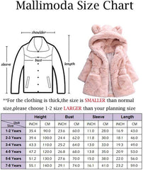 Girls Winter Warm Coats Ear Hooded Faux Fur Fleece Jacket