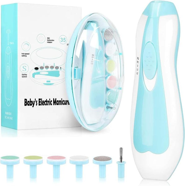 Christmas Baby Nail Trimmer Electric, 14 in 1 Baby Nail Clippers, Baby Nail File Electric with LED Light, Baby Grooming Kit Manicure Set with 12 Grinding Heads