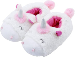 Girls Unicorn Slippers - Cute Fuzzy Slippers Warm Plush House Slippers for Toddler Girls