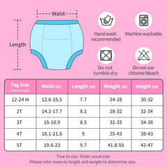 Toddler Training Pants, Soft Cotton Absorbent Training Underwear for Baby Boys & Girls