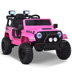 12V Kids Ride on Truck Battery Powered Toy Car W/Parent Remote Control, Electric Car for Kids, 4-Wheel Suspension, 3 Speeds, LED Lights