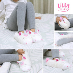 Girls Unicorn Slippers - Cute Fuzzy Slippers Warm Plush House Slippers for Toddler Girls