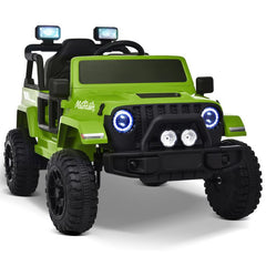 12V Kids Ride on Truck Battery Powered Toy Car W/Parent Remote Control, Electric Car for Kids, 4-Wheel Suspension, 3 Speeds, LED Lights